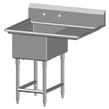SPG 1SL1620-RD18 - Universal Stainless Sink, One Compartment, 18" Right-hand Drainboard