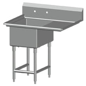 SPG 1SL24-RD24 - Universal Stainless Sink, One Compartment, 24" Right-hand Drainboard