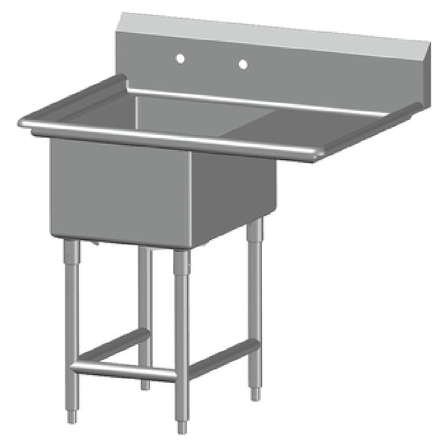 SPG 1SL24-RD24 - Universal Stainless Sink, One Compartment, 24" Right-hand Drainboard