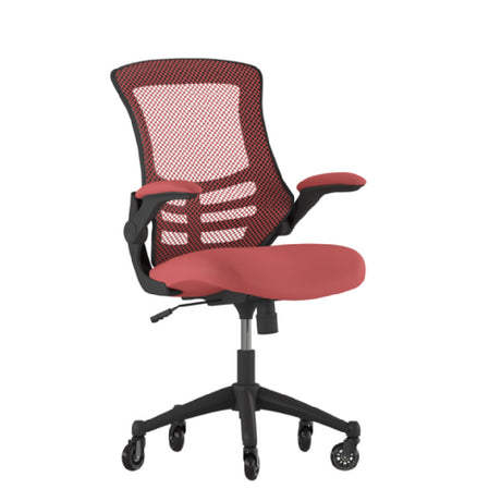 Flash Furniture BL-X-5M-RED-RLB-GG Kelista Swivel Task Chair 37-1/2" To 41-1/4" Adjustable Height