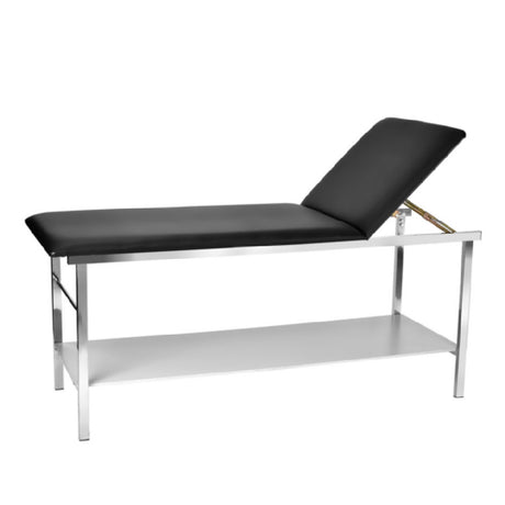 Alpine Industries ADI996-02-BLK Medical Exam Table Adjustable Height Power Coated Steel Frame