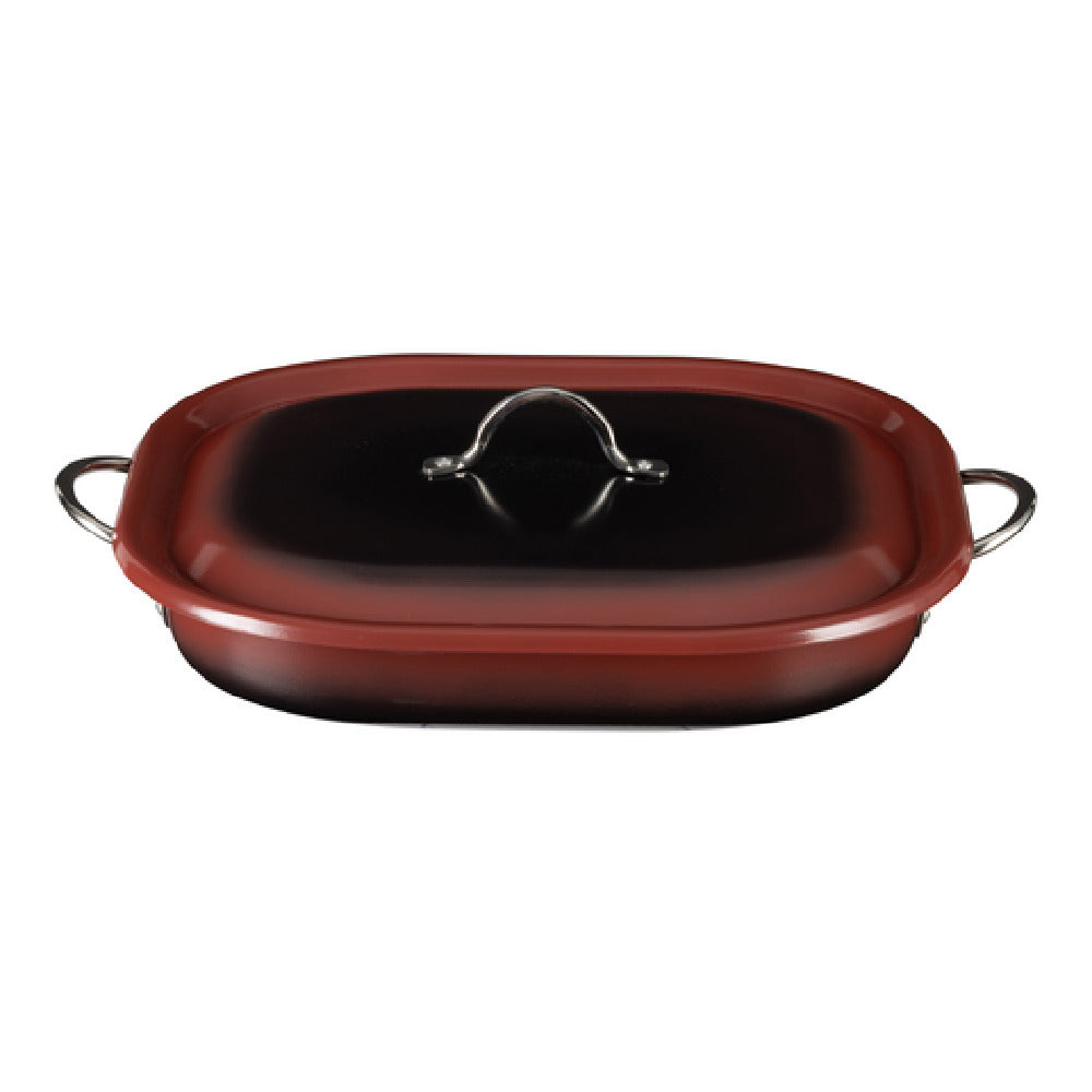 Bon Chef 73023-OM-M Country French X Ombre Roasting Pan 5 Qt 15" X 11" X 2 7/8"