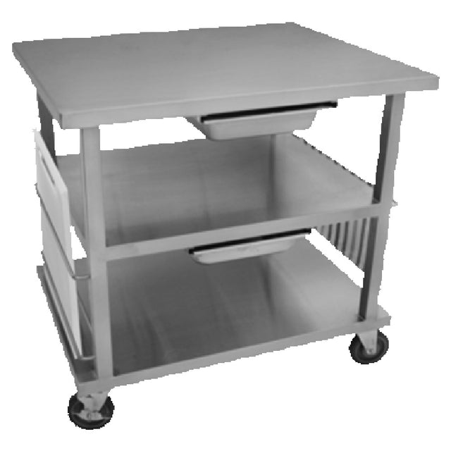 GSW USA WT-MF3630 Multi-Functional Work Top Cart 30-1/2"W X 36"L X 35-1/2"H Includes: 2-piece Steam Table Pan Capacity (pans Not Included)