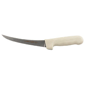 Franklin Machine Products 137-1574 Sani-Safe® Narrow Curved Boning Knife By Dexter® 6" White Handle