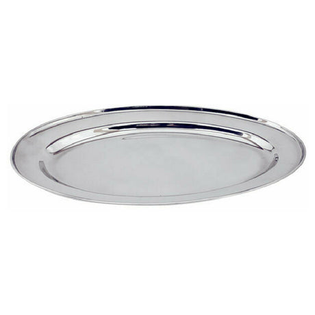 Omcan 80810 21 5/8” X 15” Stainless Steel Oval Platter