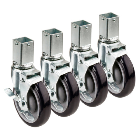 Krowne 28-174S Krowne 1-1/4" Square Post Shelving Caster Locking Wheels 5" Diameter