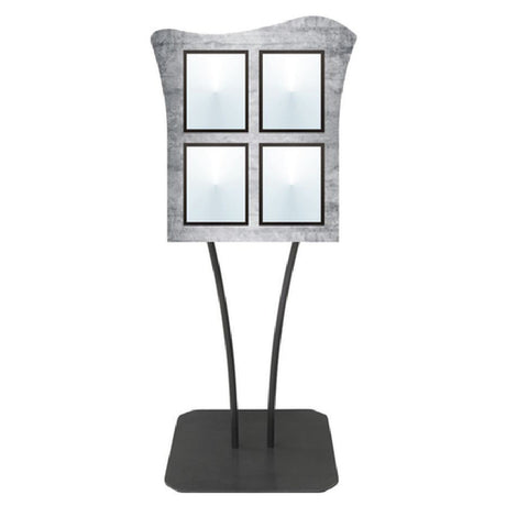Hubert 94524 - Menu Board, 4-pocket, Floor Stand