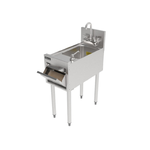 Perlick TSF12HS TSF Series Underbar Hand Sink Unit 12"W X 24"D 10" Wide X 14" Front-to-back X 9-1/4" Deep 18 Gauge Stainless Steel Sink