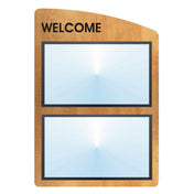 Hubert 70671 - Menu Board, 2-pocket, Wall-mount