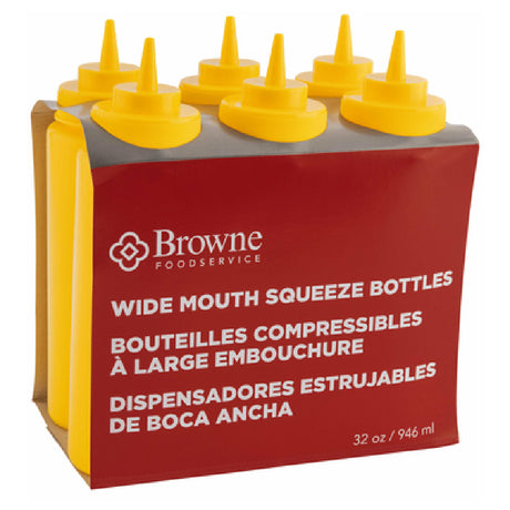 Browne Foodservice 57803317 Squeeze Bottle 32 Oz. Wide Mouth