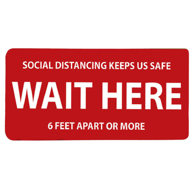 Tablecraft 10612 Floor Sign "Wait Here" 12" X 6"