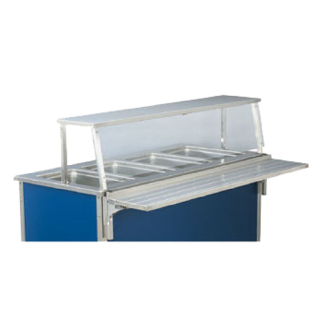 Vollrath 9861006 Single Deck Classic Cafeteria Breath Guard 14"H X 12"D Top Shelf