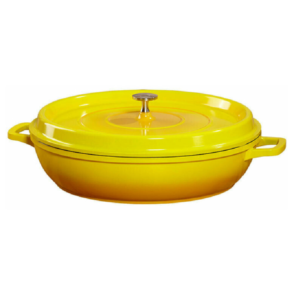 GET Enterprises CA-005-Y/BK/CC Heiss™ Braiser Pan 3 Qt. (3-1/2 Qt. Rim Full) 10-1/4" Dia. X 2-7/8"H