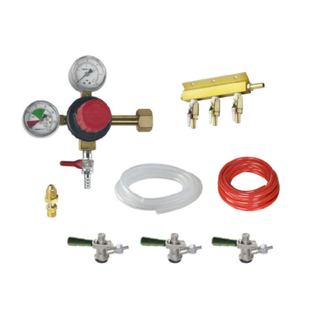 Krowne NITROKIT3 Nitro Beer Kit For Unit With (3) Faucets Includes: CO2 Tank Mount Primary Regulator With Nitrogen Adapter