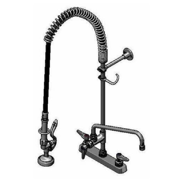 T&S Brass B-5120-12-B-16R EasyInstall Workboard Pre-Rinse Unit Deck Mount Mixing Faucet