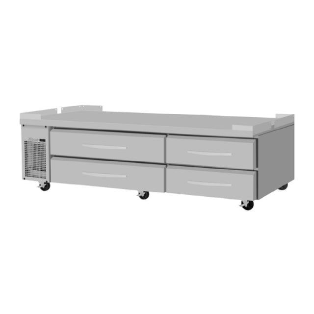 Turbo Air PRCBE-96R-N-FT PRO Series Refrigerated Chef Base Two-section 96-1/8"L X 33-1/2"D X 21-3/8"H