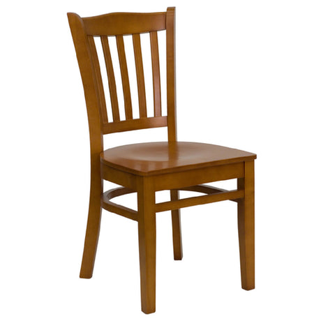 Flash Furniture XU-DGW0008VRT-CHY-GG Hercules Series Restaurant Chair Vertical Wood Slat Back