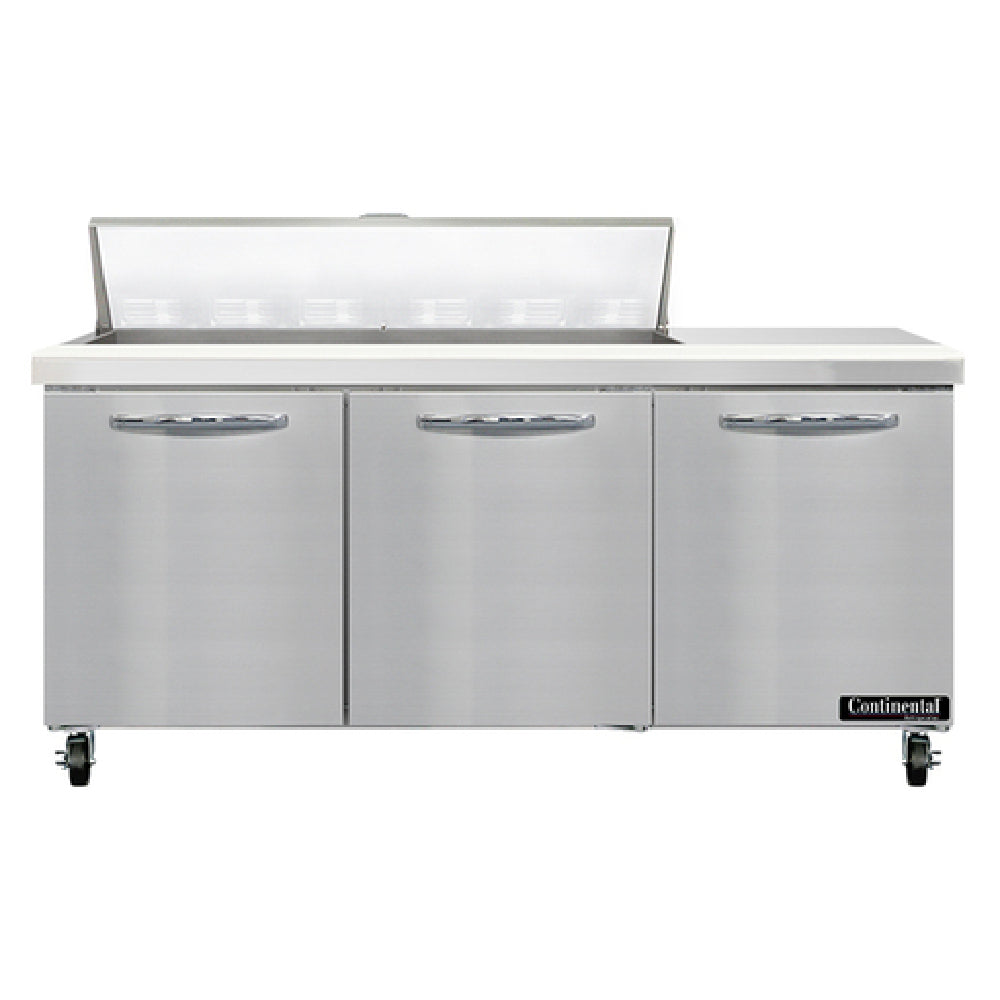 Continental Refrigerator SW72N12 Sandwich Unit 72"W 20.6 Cu Ft Capacity