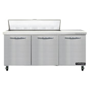 Continental Refrigerator SW72N12 Sandwich Unit 72"W 20.6 Cu Ft Capacity