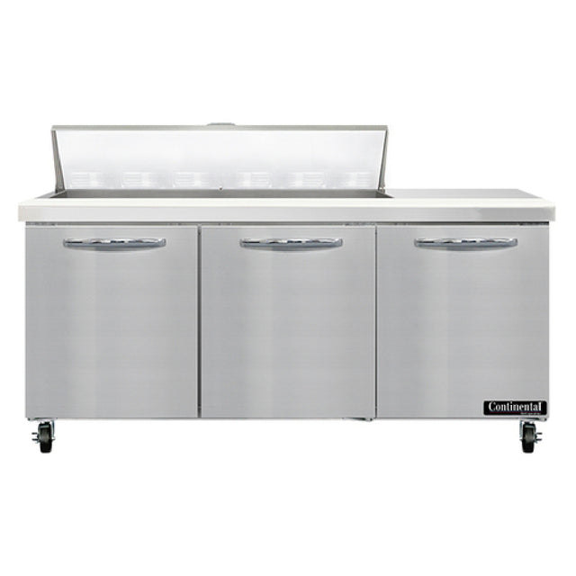 Continental Refrigerator SW72N12 Sandwich Unit 72"W 20.6 Cu Ft Capacity