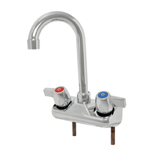 John Boos PBF-W2-3GLF-X Economy Faucet Shallow Splash Mount 3-1/2" Gooseneck Spout