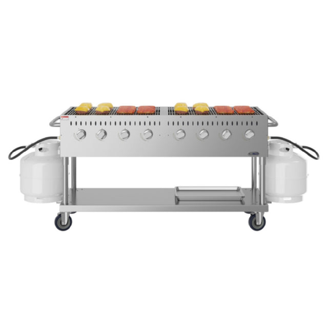Koolmore KM-CGM-60 Commercial Outdoor Grill 60-4/5"W X 23-1/5"D X 34-4/5"H (8) Burner