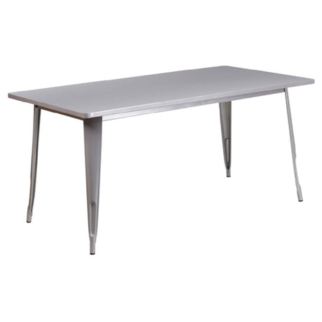 Flash Furniture ET-CT005-SIL-GG Table 63"W X 31-1/2"D X 29-1/2"H Dining Height