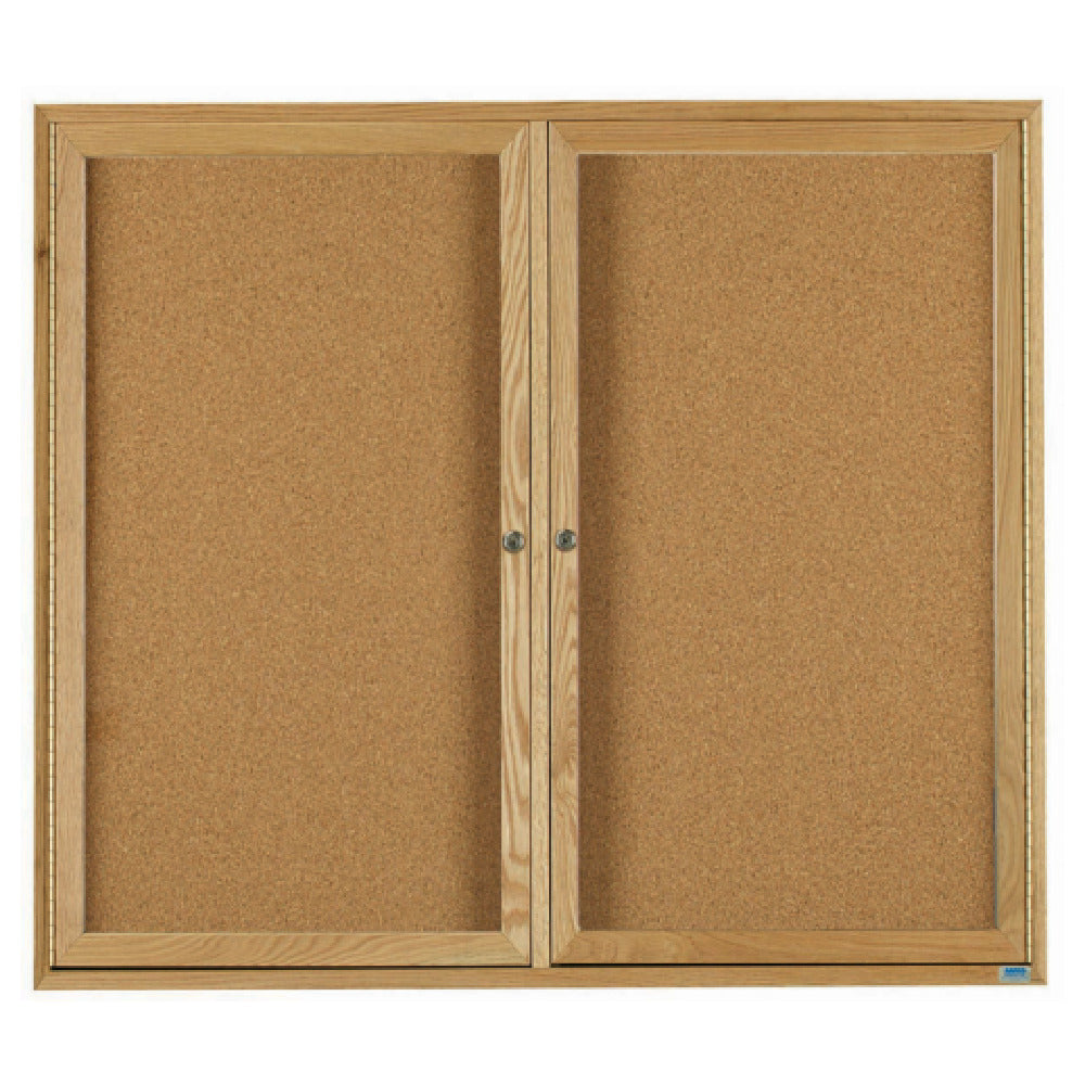 Aarco OBC3648R Red Oak Bulletin Board 48"W X 36"H Enclosed