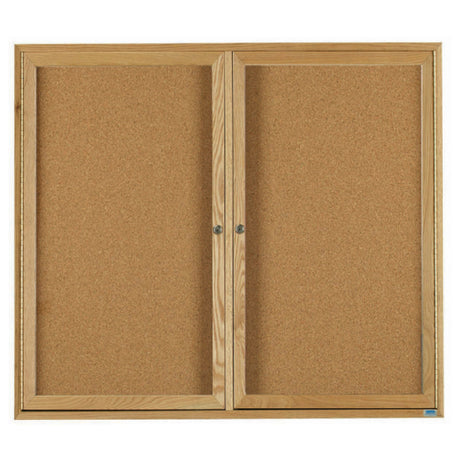 Aarco OBC3648R Red Oak Bulletin Board 48"W X 36"H Enclosed