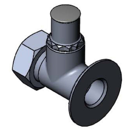 T&S Brass 00JJ Flange With Integral Stop Assembly 2-1/2" Long 2" Dia.