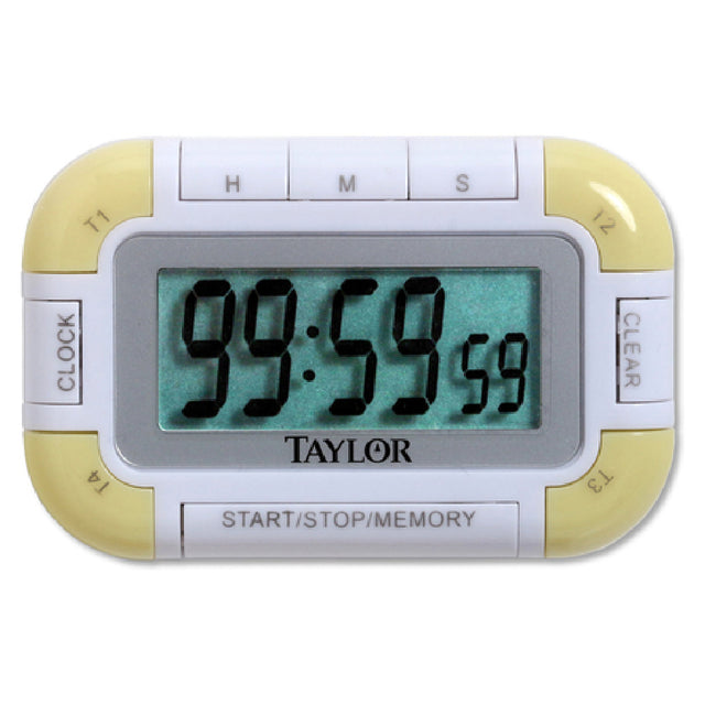 Taylor 5862 Compact 4-Event Digital Timer 0.8" LCD Readout 12/24 Hour Clock Feature