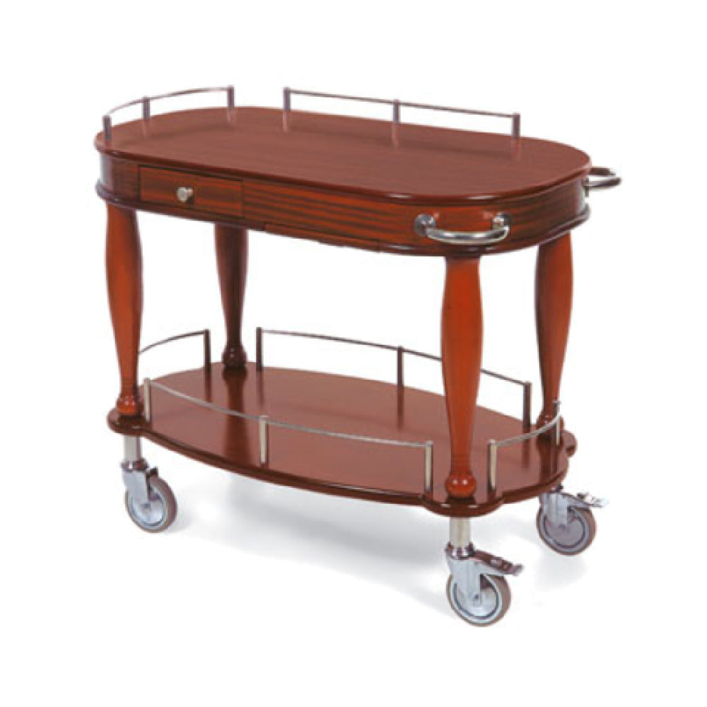 Geneva 70011 Serving Cart-Bordeaux 39-3/8"W X 21-5/8"D X 34-5/8"H Drawer