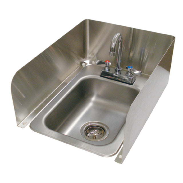 Advance Tabco K-614A Removable 3-sided Splash For Counter-mount Drop In Sink 8" Tall