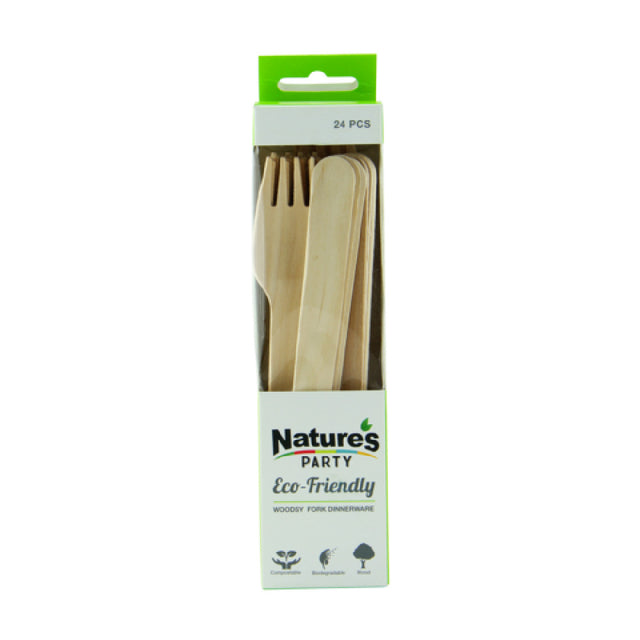 PacknWood 8NPCVB1E - WOODSY Wooden Fork, 6.22", Disposable (Per Case = 500 Each)
