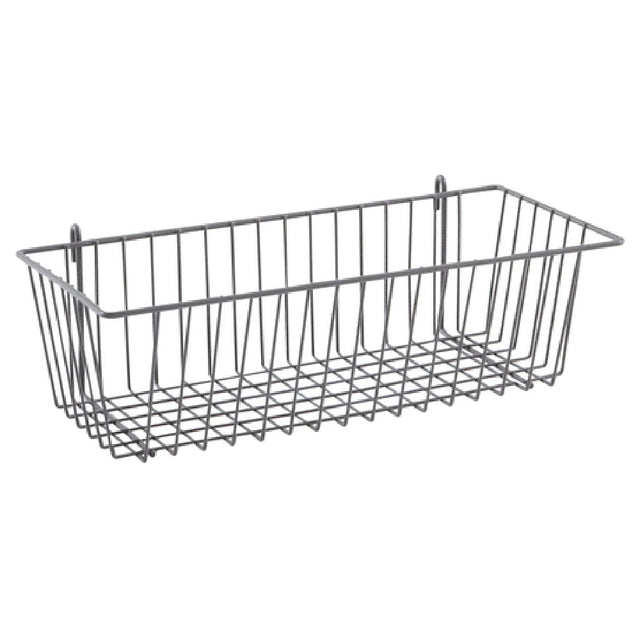 Metro H210K4 Quick Ship SmartWall Storage Basket 17-3/8"W X 7-1/2"D X 5"H Metroseal Gray Epoxy-coated Corrosion-resistant Finish With Microban® Antimicrobial Protection