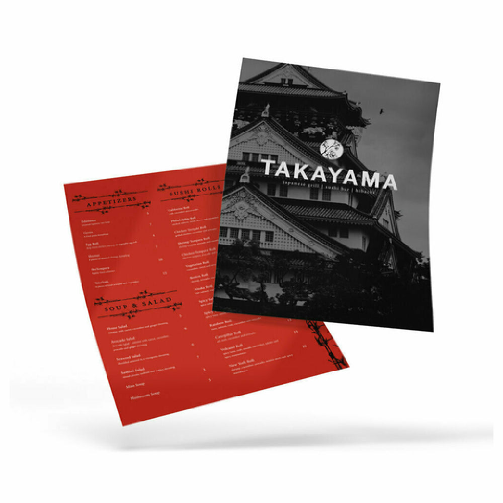 Risch PAPER-MENU-5X7-2V Disposable Menu 5" X 7" 2 View