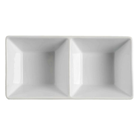 Palate & Plate AW-0218 - Appetizer Dish, 2-section, 7 Oz. Per Section