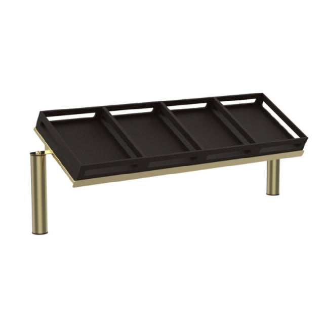 Steelite MGCIAY10DBXX Crate Rack Dark Bamboo Brushed Brass