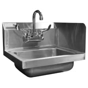 Serv-Ware HS10-CWP-SSR - Hand Sink, Wall Mount, 9" Wide X 9" Front-to-back X 4" Deep Bowl