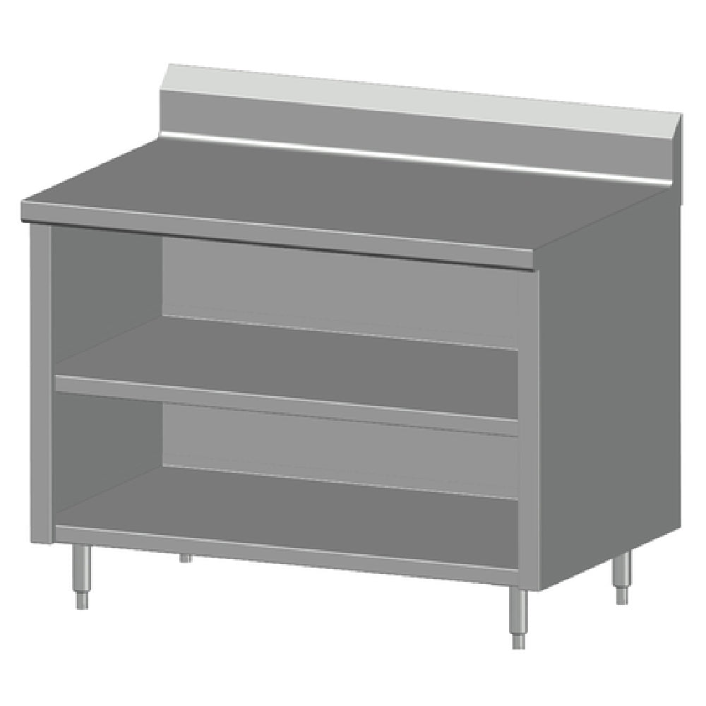 SPG 4CBT-24B - Universal Stainless Work Table, Cabinet Base With Open Front, 48"W X 24"D