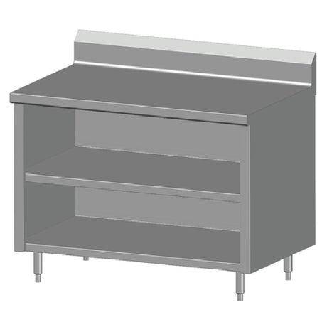 SPG 4CBT-24B - Universal Stainless Work Table, Cabinet Base With Open Front, 48"W X 24"D