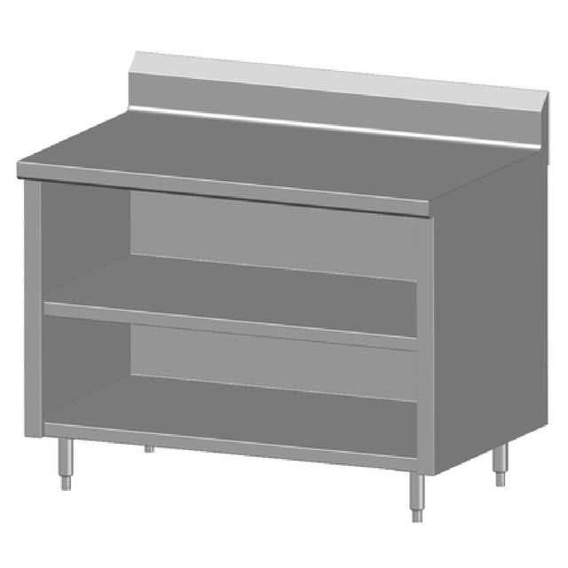 SPG 4CBT-24B - Universal Stainless Work Table, Cabinet Base With Open Front, 48"W X 24"D