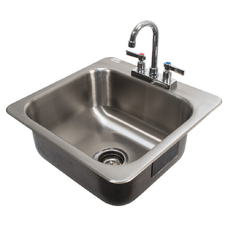 Advance Tabco DI-1-168 Drop-In Sink 1-compartment 16"W X 14"D Front-to-back