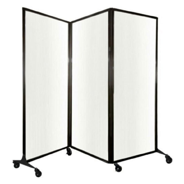 Omcan 46776 (46776) Quick-Wall (Folding) Portable Partition W 84" X H 5'10" Clear Polycarbonate