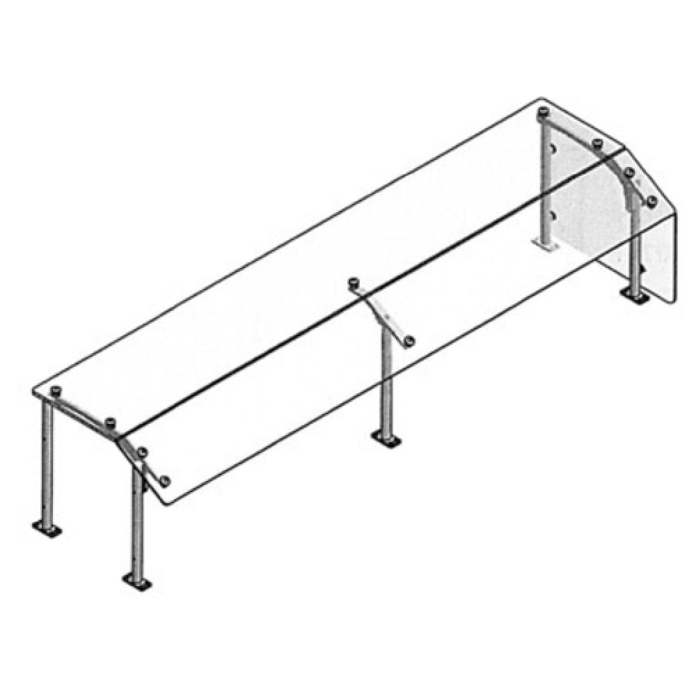 Atlas Metal AT7F-5 Sneeze Guard 75"L Self Service