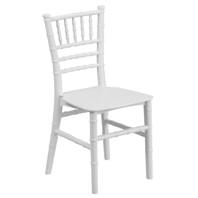 Flash Furniture LE-L-7K-WH-GG Kid's Chiavari Chair 330 Lb. Weight Capacity One-piece Polypropylene