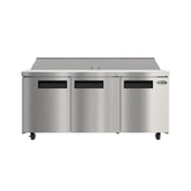 Koolmore KM-PTR70-3D - Salad And Sandwich Prep Table, 70.4"W, 21.8 Cu Ft.
