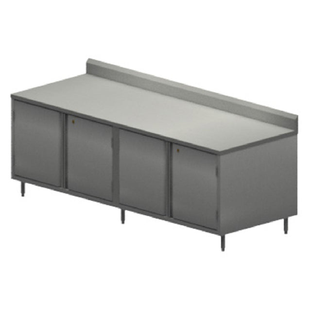 BK Resources CSTR5-3096HL Chef Table Cabinet Base With Hinged Doors & Locks 96"W X 30"D X 39-3/4"H Overall Size