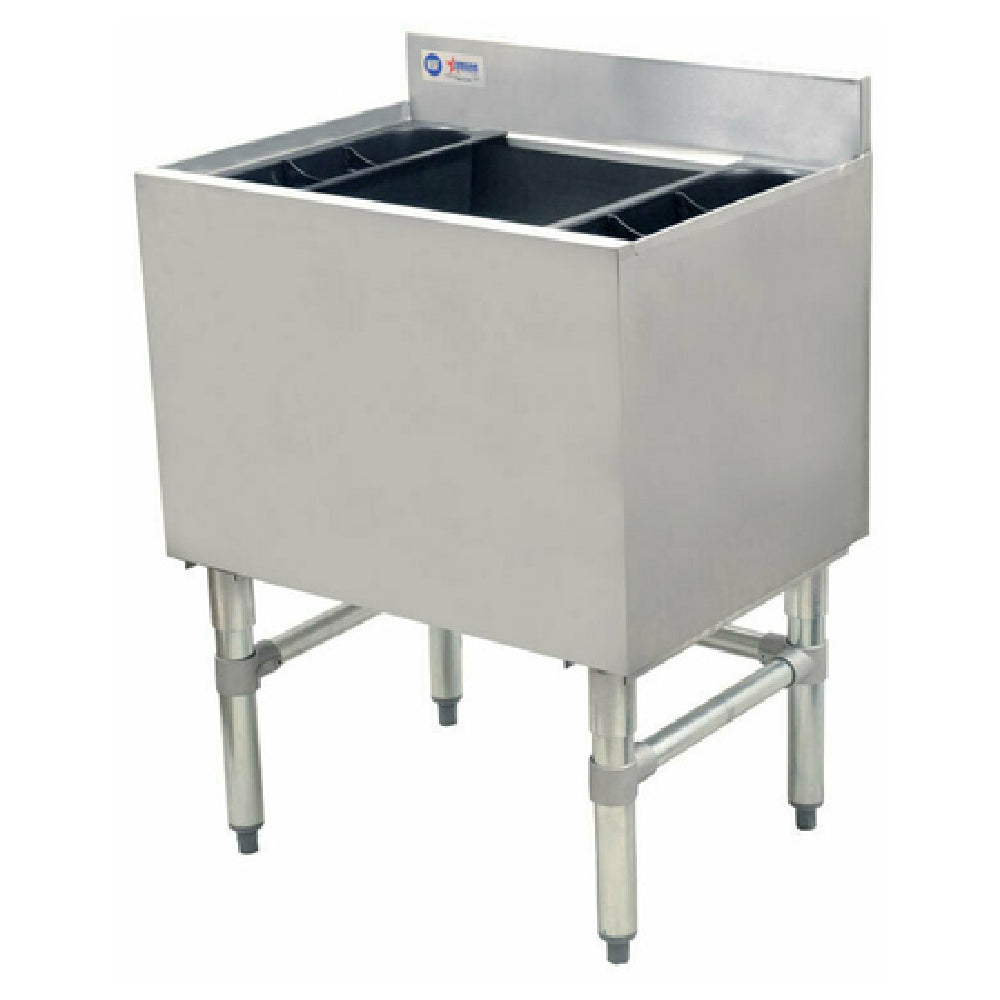 Omcan 43475 (43475) Ice Bin 22"W X 14.8"D X 12" Deep Bowl 20 Gauge 304 Stainless Steel Bowl