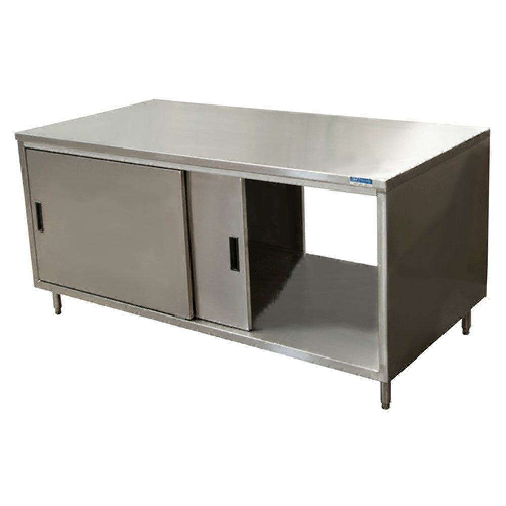 BK Resources CST-3072S2 Dual Access Chef Table Cabinet Base With Sliding Doors On Both Sides